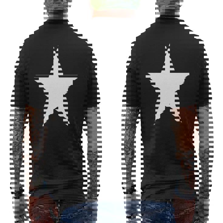 複数の色の白い星 長袖tシャツ メンズTシャツ バックプリント