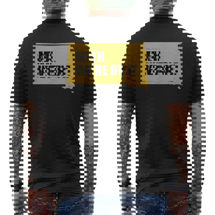 覚せい剤、やってるよ メンズTシャツ バックプリント