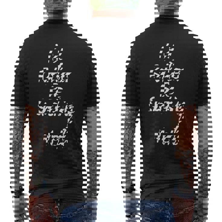 覚醒剤は吸いたい メンズTシャツ バックプリント