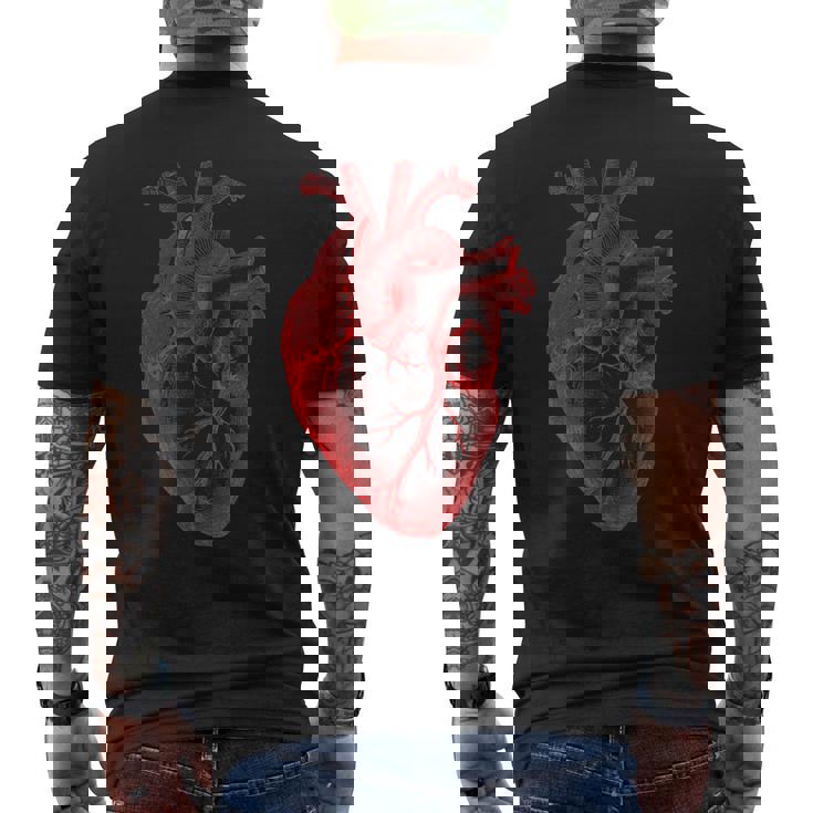 解剖学的心臓解剖科学生物学臓器研究 メンズTシャツ バックプリント