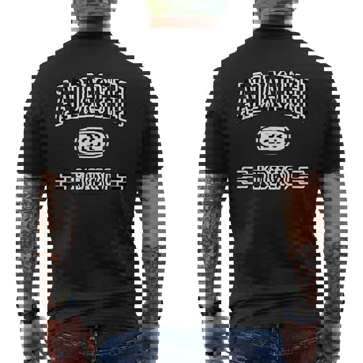 足立区 Adachi【チームユニフォーム カレッジ風】東京 23区 Jimo-T ジモティ 面白い メンズTシャツ バックプリント