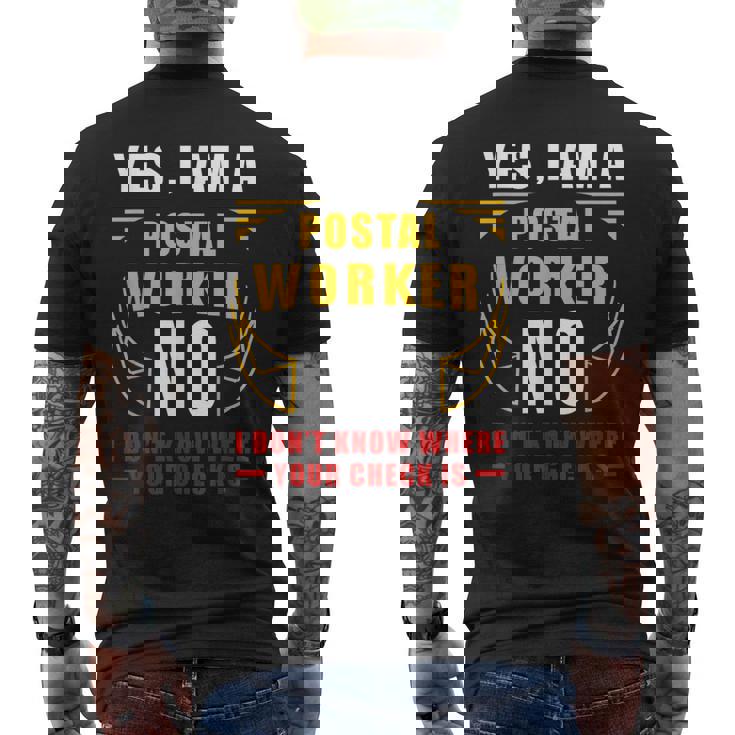 退職郵便局 郵便局 退職 ポストマン メンズTシャツ バックプリント