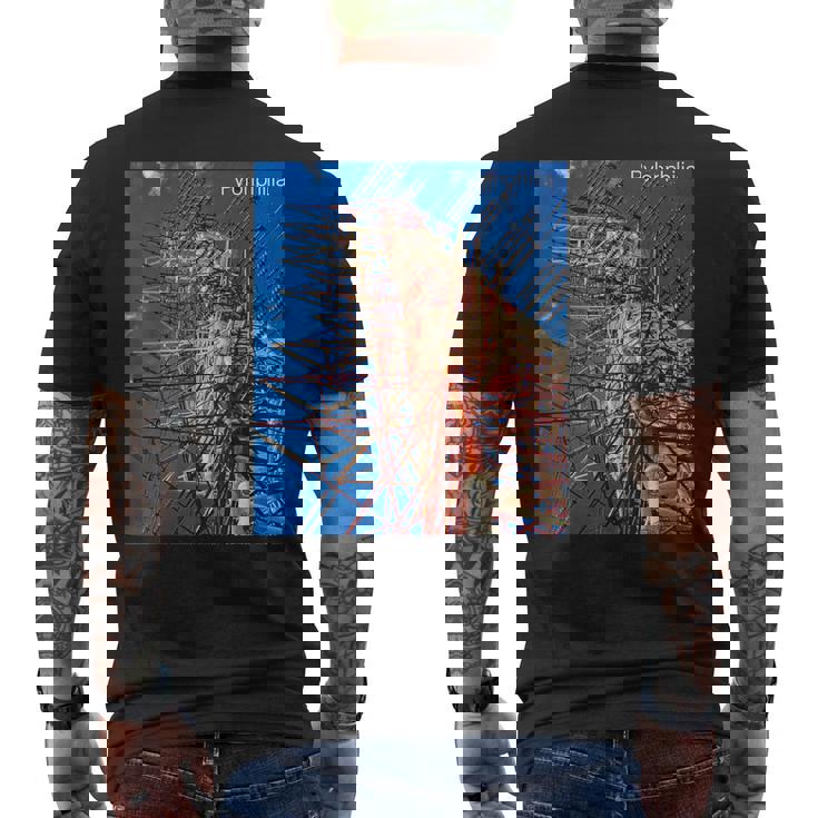 送電鉄塔 -Pylonphilia- メンズTシャツ バックプリント