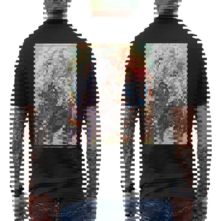 逆光 -煙くゆる宴- Kv メンズTシャツ バックプリント