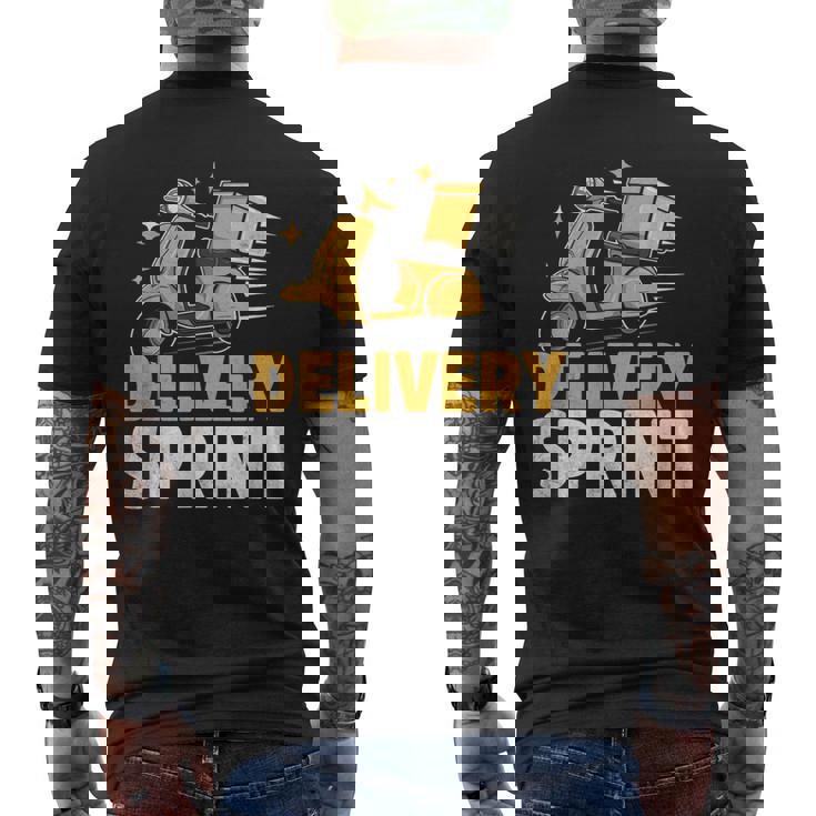 配達 スプリント 配達員 パッケージ 配達 メンズTシャツ バックプリント