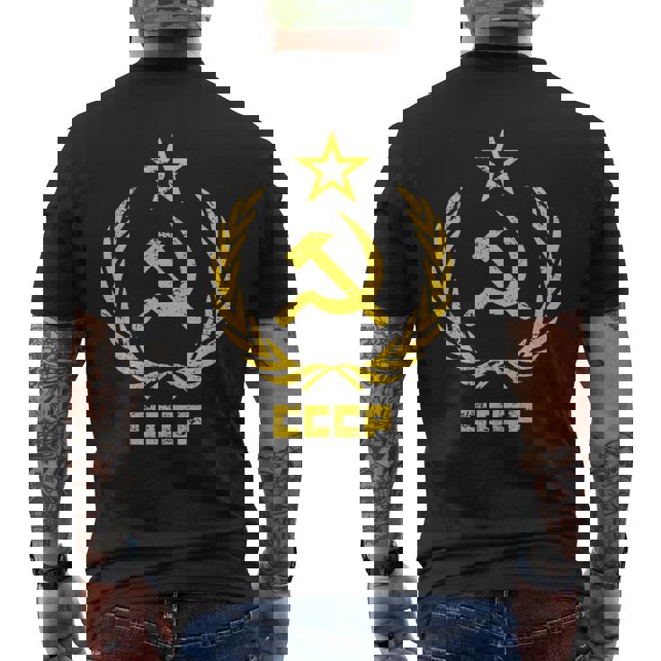 鎌と槌の星cccpソビエト連邦 長袖tシャツ メンズTシャツ バックプリント
