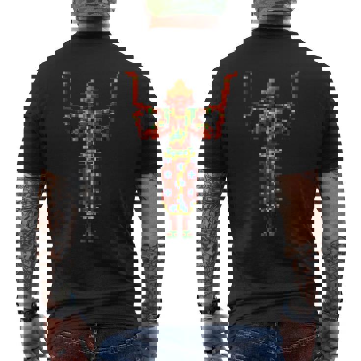 阿修羅ドット絵 メンズTシャツ バックプリント