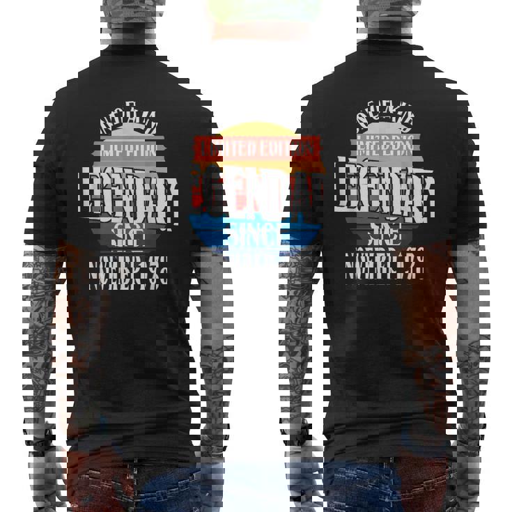 限定版 1978 年 11 月の誕生日以来の伝説 メンズTシャツ バックプリント