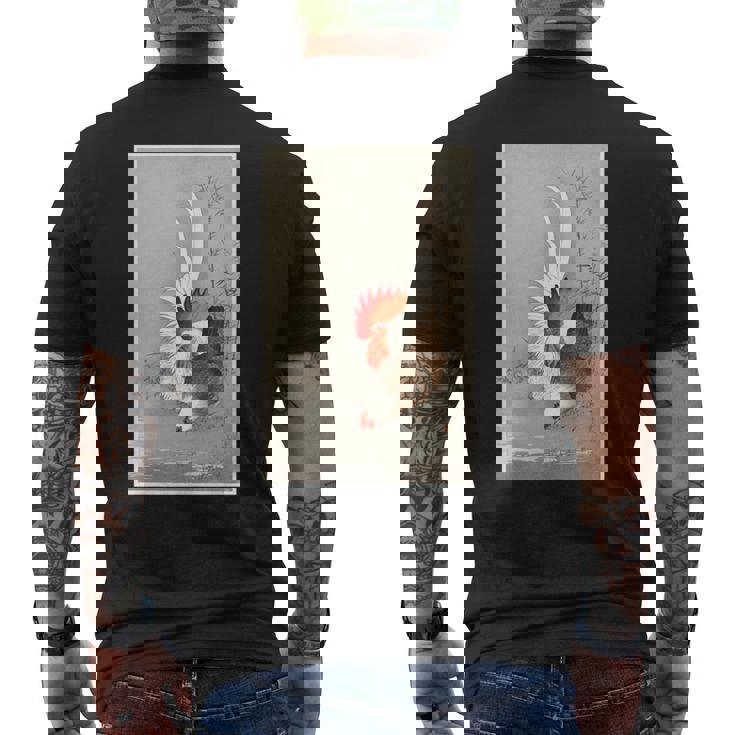 雄鶏と鶏 1900 大原興村 和農場生活 長袖tシャツ メンズTシャツ バックプリント