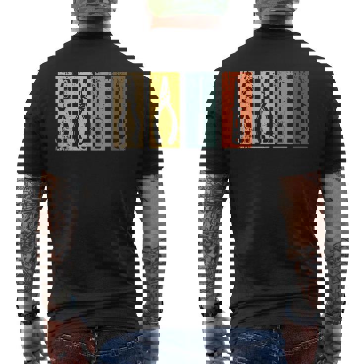 電工工具 レトロ 職人 メンズTシャツ バックプリント