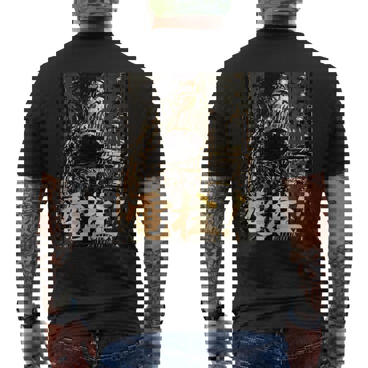 電柱 -Utility Pole Enthusiast- メンズTシャツ バックプリント