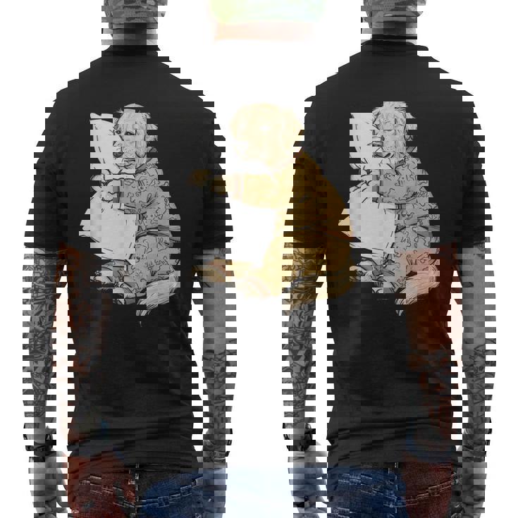 面白い スリーピー ゴールデンレトリバー パジャマ メンズ レディース キッズ メンズTシャツ バックプリント