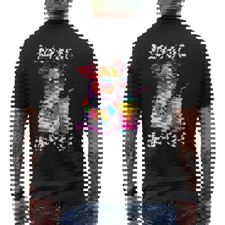 面白いtシャツ ジャックラッセルテリア イヌ わんこ メンズ 犬好き グッズ おもしろ 面白い 服 ネタ 長袖tシャツ メンズTシャツ バックプリント