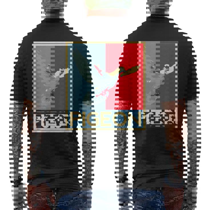 面白いtシャツ ハト 鳥 鳩 クール バードウォッチング 服 メンズ おもしろ 面白い おもしろグッズ メンズTシャツ バックプリント