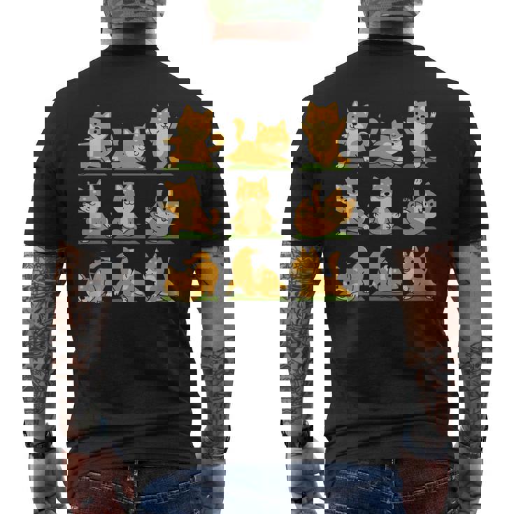 面白いtシャツ 柴犬 ヨガ イヌ わんこ メンズ 犬好き グッズ かわいい おもしろ 面白い 服 ネタ 長袖tシャツ メンズTシャツ バックプリント