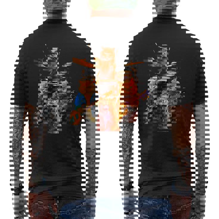 面白いtシャツ 猫 ネコ ギター バンド メンズ 猫好き グッズ おもしろ 面白い 服 ネタ にゃんこ メンズTシャツ バックプリント