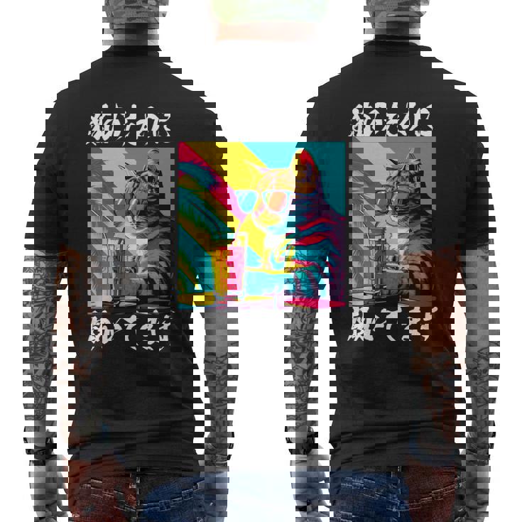 面白いtシャツ 猫 ネコ メンズ 猫好き グッズ おもしろ 面白い 服 ネタ にゃんこ 猫の下僕 長袖tシャツ メンズTシャツ バックプリント