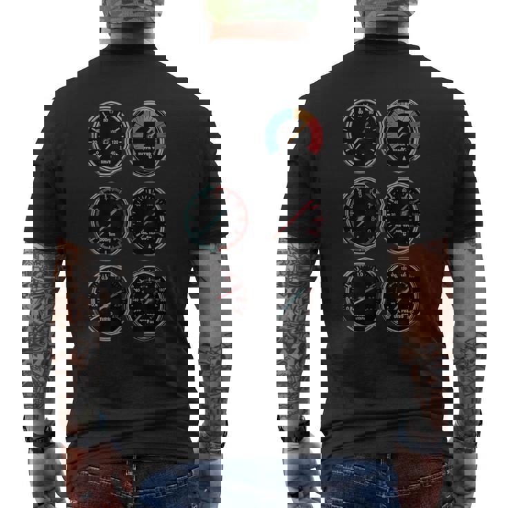 面白いtシャツ 自動車 車 スピードメーター イラスト キッズ 子供 大人 メンズ おもしろグッズ 男の子 メンズTシャツ バックプリント