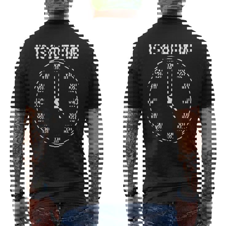 面白いやおいアニメ漫画 Bl やおいタイム メンズTシャツ バックプリント