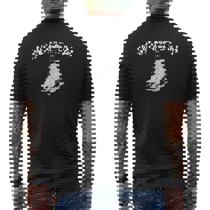 面白いアイススケートアート メンズ レディース スケーター フィギュアスケート メンズTシャツ バックプリント