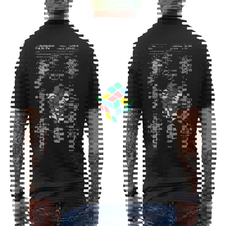 面白いオタク 特許パズルキューブ 数学教師 スピードキューバー オタク メンズTシャツ バックプリント