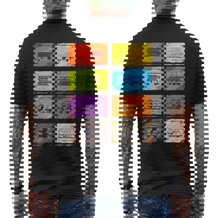 面白いオタク列車 チケットボードゲーム オタク数学の先生 メンズTシャツ バックプリント