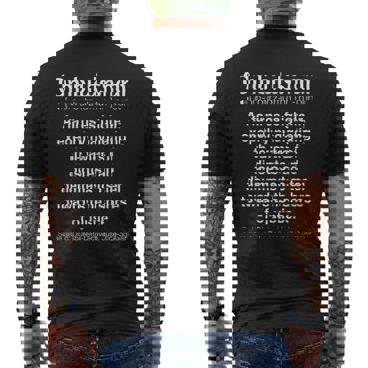 面白いオンブズマン メンズTシャツ バックプリント