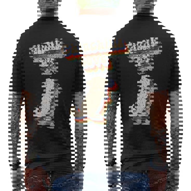 面白いチンチラのことわざ メンズTシャツ バックプリント