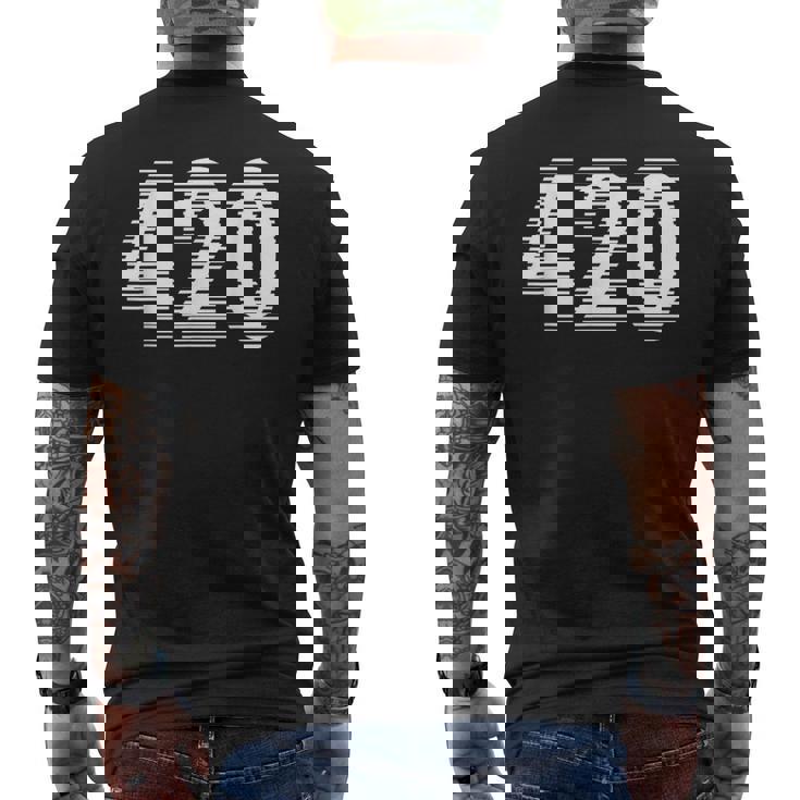 面白いマリファナ-目の錯覚 420 メンズTシャツ バックプリント