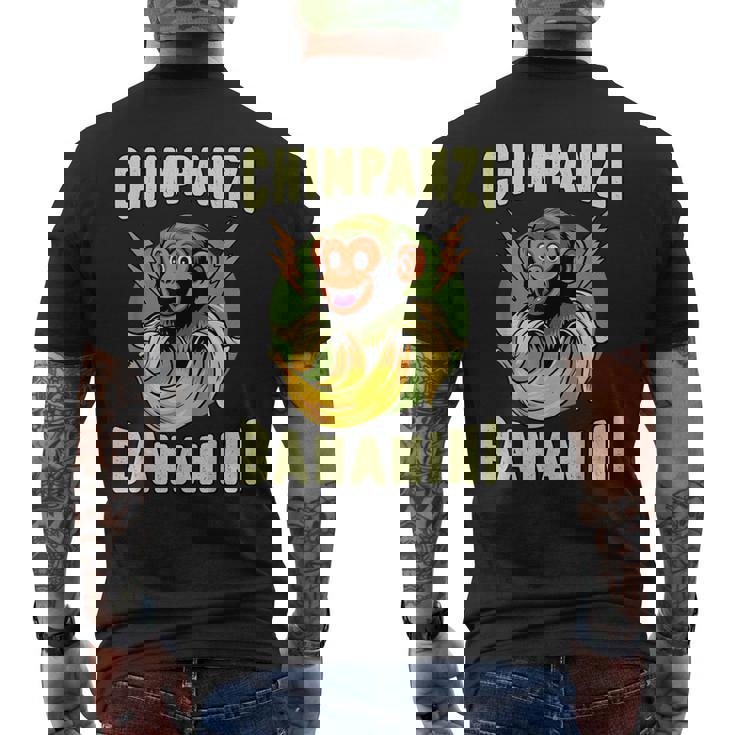 面白いモンキー・チンパンジーニ・バナニーニ・イタリアン・ブレインロット・ミーム メンズTシャツ バックプリント