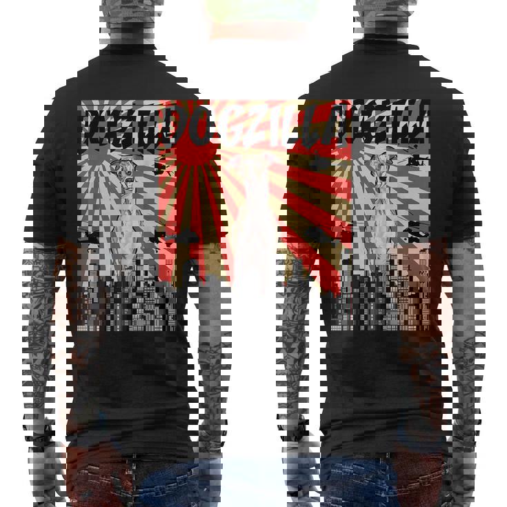 面白い犬 ウィペット メンズTシャツ バックプリント