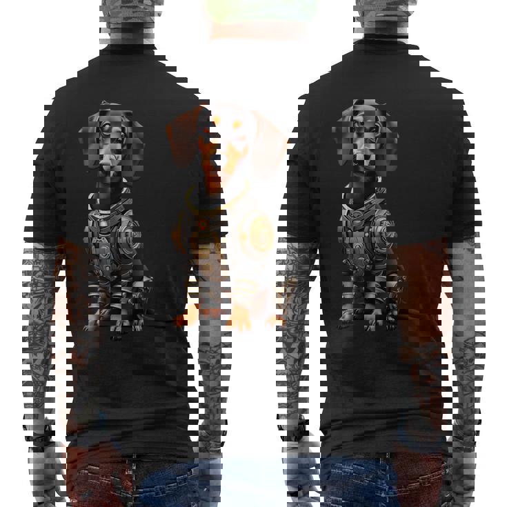 面白い犬ロボット技術サイボーグい 犬ロボット動物 Ai Lover Robotic Dog 長袖tシャツ メンズTシャツ バックプリント