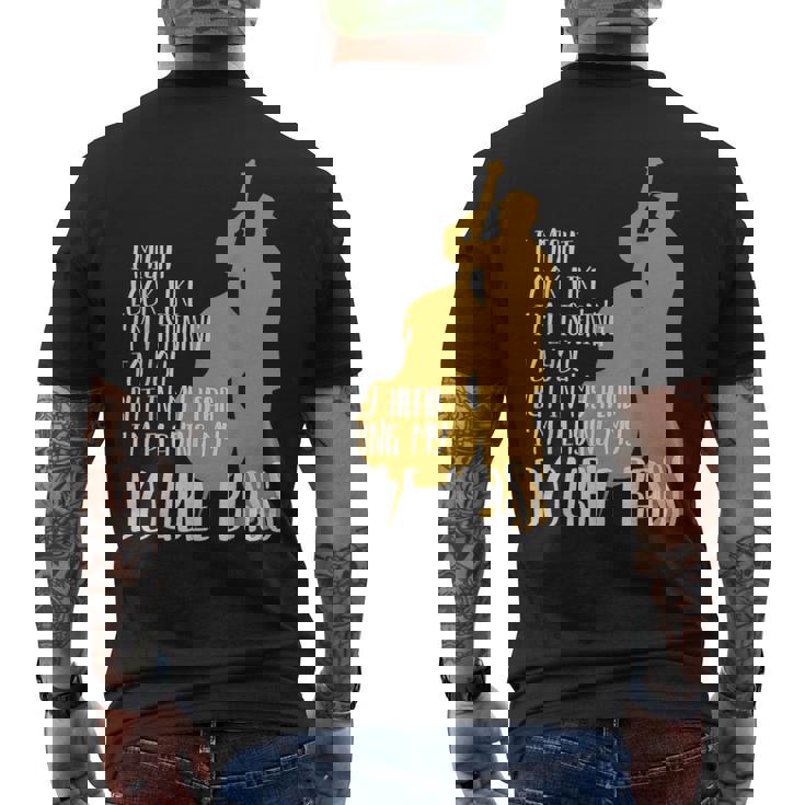 頭の中でコントラバスを思い浮かべます メンズTシャツ バックプリント