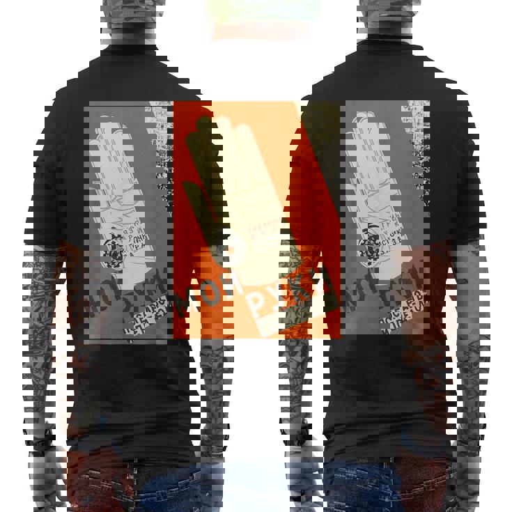 食事の前には手洗いを ソ連 ロシア アヴァンギャルド メンズTシャツ バックプリント