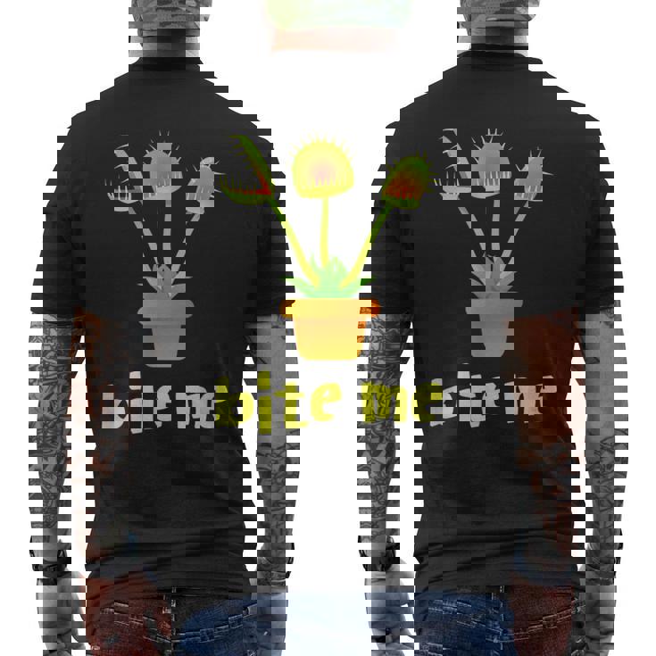 食虫植物 ハエ取り 庭師向けギフトシャツ メンズTシャツ バックプリント