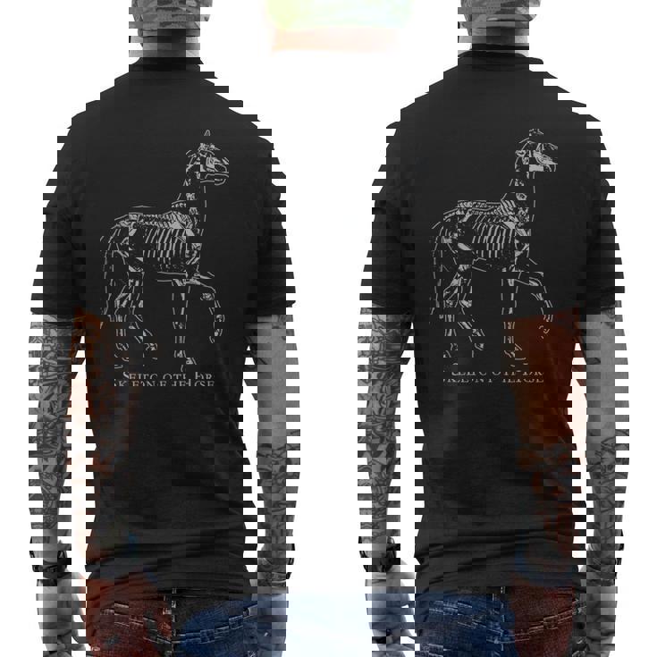 馬の骨格系 スタディ エクウス フェラス 馬の恋人 ビンテージ メンズTシャツ バックプリント