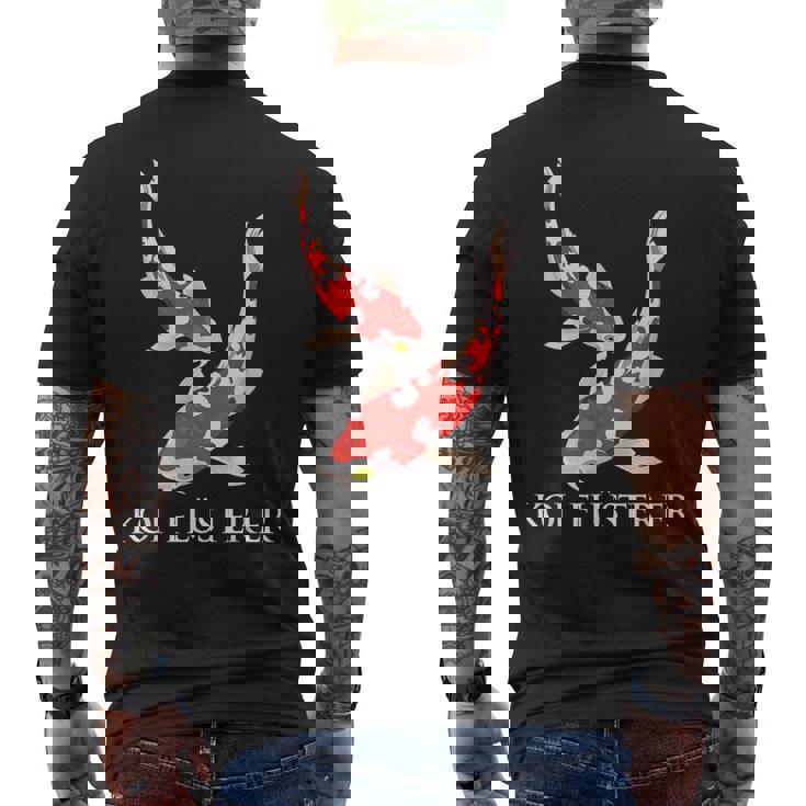 鯉 ささやき魚 鯉 日本 鯉 錦鯉 メンズTシャツ バックプリント