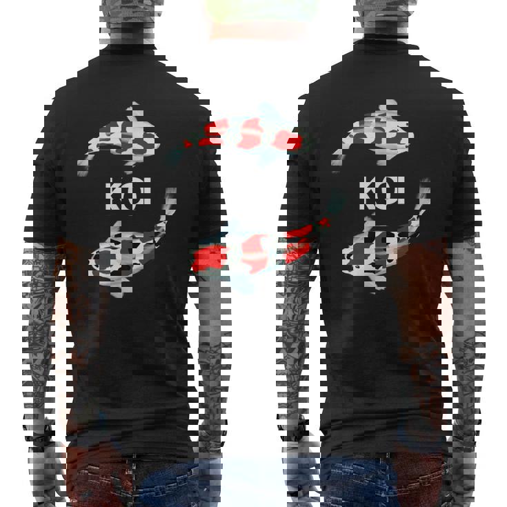 鯉魚錦鯉 メンズTシャツ バックプリント