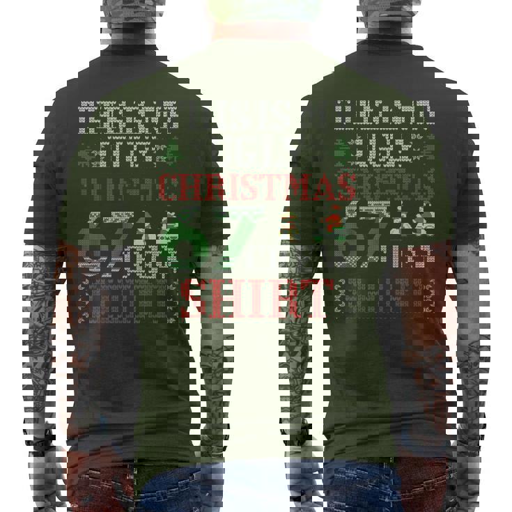 67 Meme Six Seven Brainrot This Is My Ugly Christmas 67 Crew Men's T-shirt Back Print