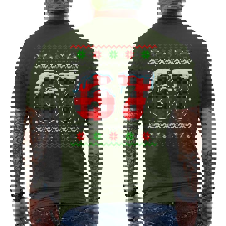 67 Meme Six Seven Meme Slang Christmas Ugly Sweater Men's T-shirt Back Print
