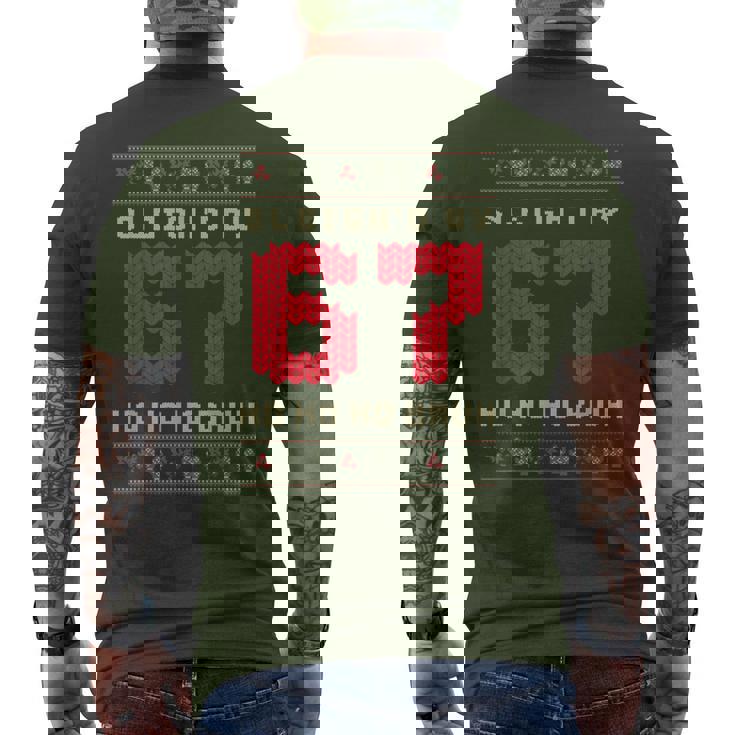 67 Santa Sleigh By Ugly Christmas Men's T-shirt Back Print