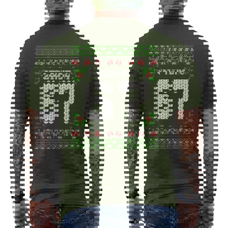 67 Santa Ugly Sleigh Six Seven Christmas Men's T-shirt Back Print