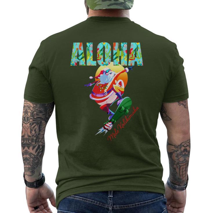 Mele Kalikimaka Santa Claus Hawaiian Christmas In July Men's T