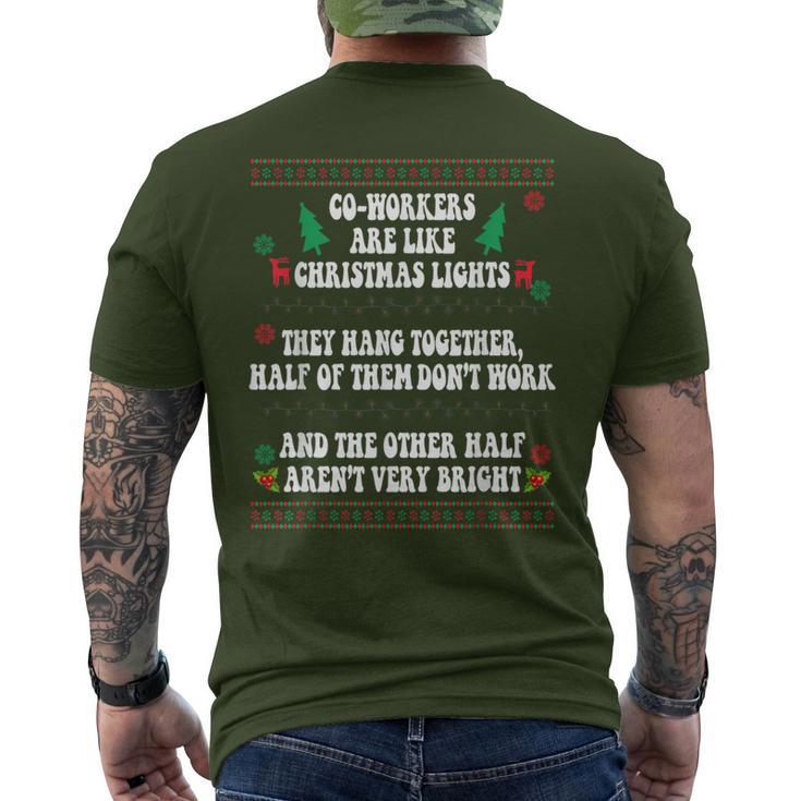 Co-Workers Are Like Christmas Lights They Hang Together Xmas Men's T-shirt Back Print