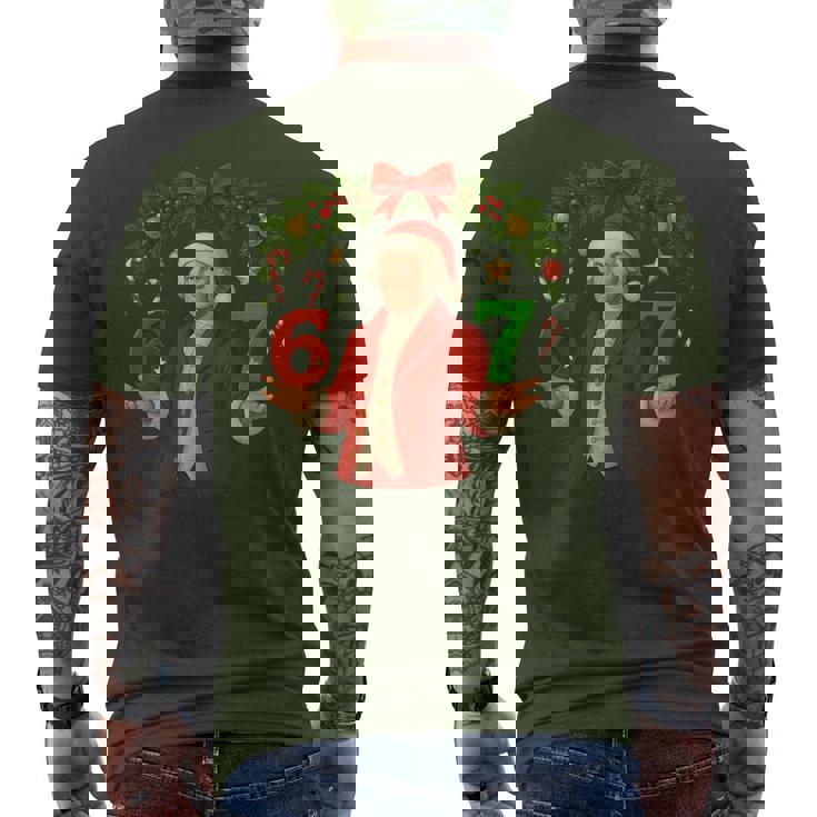 George Washington Meme Six Seven Ugly Christmas Men's T-shirt Back Print