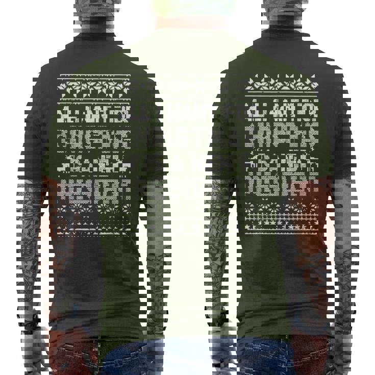 All I Want For Christmas Is A New President Ugly Xmas Men's T-shirt Back Print