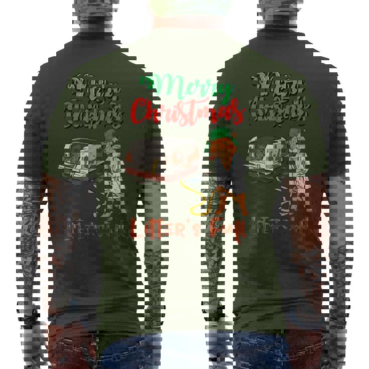 Litter's Full Merry Christmas Cat Lovers Holidays Xmas Men's T-shirt Back Print