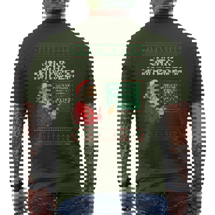 Santa's Math Problem 67 Viral Meme Christmas Ugly Sweater Men's T-shirt Back Print