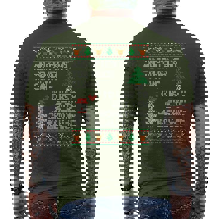 Ugly Christmas Sweater Winter Vacation Christmas Tree Men's T-shirt Back Print Ugly Christmas Sweater Winter Vacation Christmas Tree Men's T-shirt Back Print