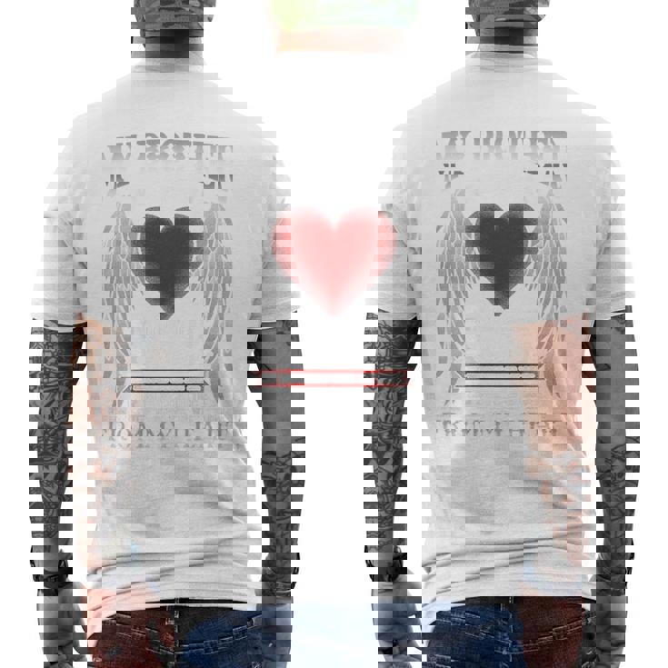 バックプリント My Guardian Angel Brotherメモリアル メンズTシャツ バックプリント